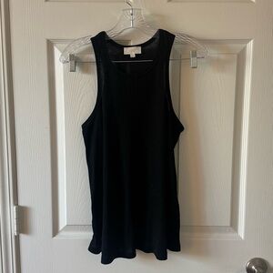 Black High Neck Flowy Tank Top